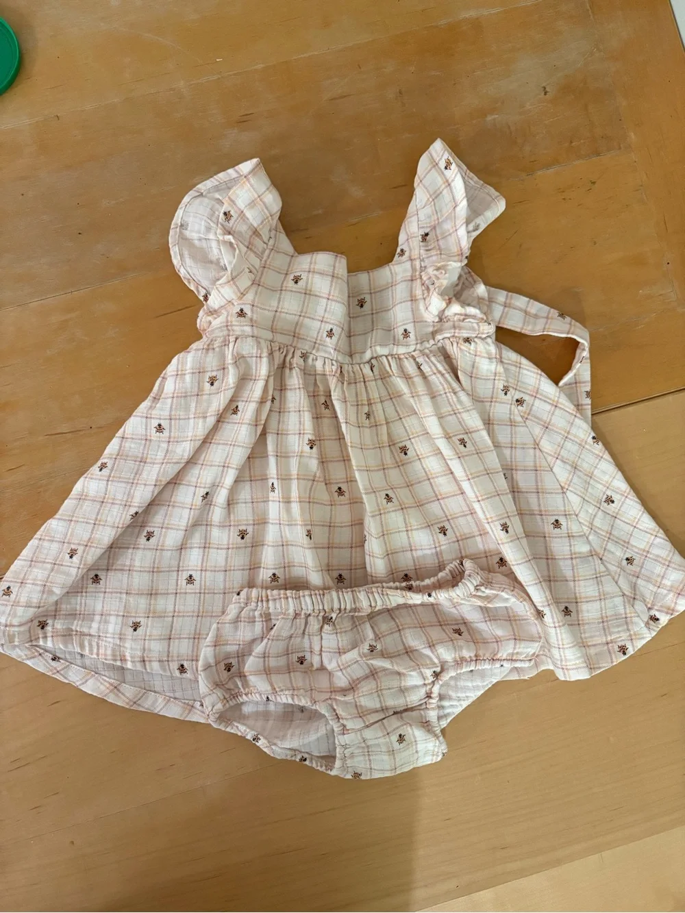 Nordstrom 100% cotton Ladybug Dress & Bloomer Set